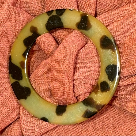 NWT Topshop Tortoise Ring Wrap Dress 10 - Picture 13 of 13